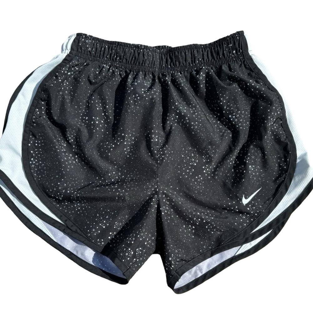 Nike Dri Fit Women’s  Running Shorts Black with White Speckles XS
